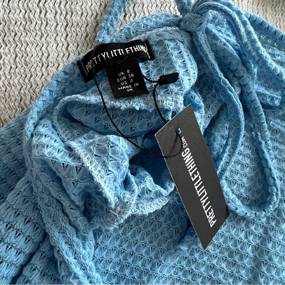 PrettyLittleThing Blue Coverup Dress - Picture 5 of 8